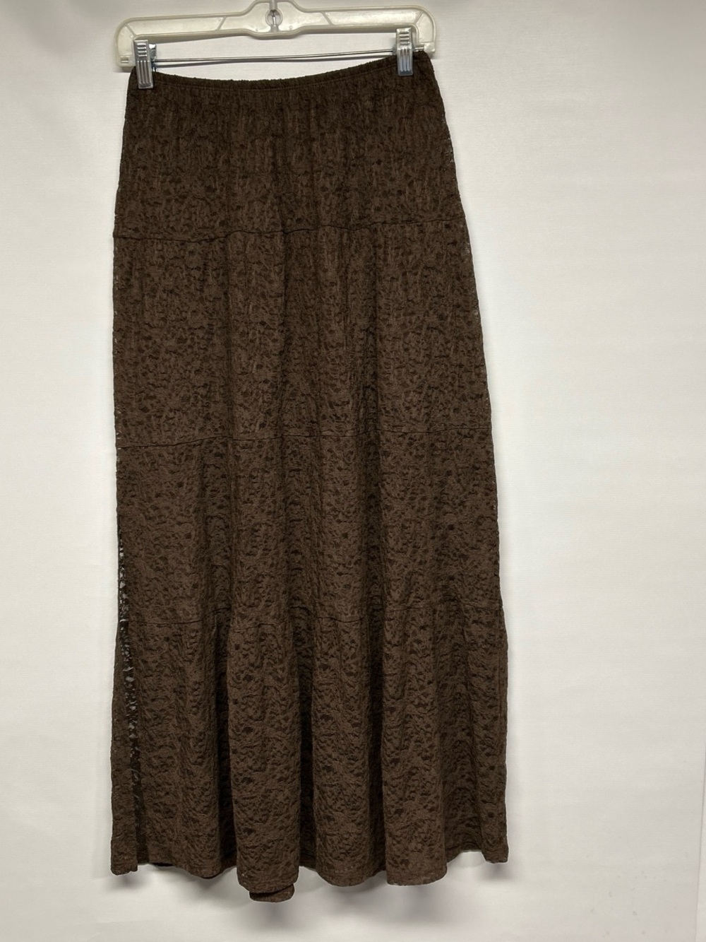 No Boundaries Brown Lace Maxi Skirt